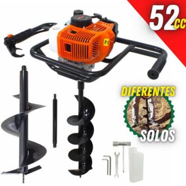 Imagem de KIT Perfurador de Solo Vulcan VPS520-S com Broca 80x15cm + Broca Extra