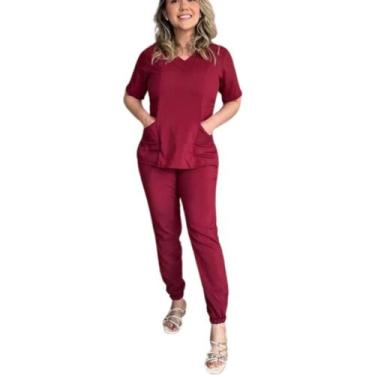 Imagem de Pijama Cirúrgico Jogger Activa Tecnica Enefermagem Scrub Enfermeira Pl