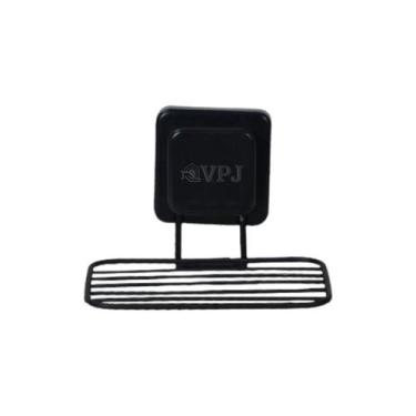 Imagem de Porta Sabonete Preto Saboneteira Suporte Com Ventosa Minimalista Luxo 