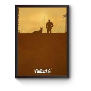 Imagem de Quadro Arte Minimalista Fallout 4 Poster Moldurado - Fanarte