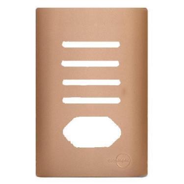 Imagem de Placa 4 Interruptores + 1 Tomada Suporte Especial 4X2 - Dicompel Novar