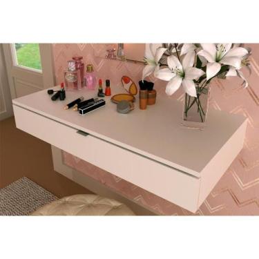 Imagem de Penteadeira Infantil Supensa PE-2004 c/ 1 Gaveta Branco - Tecno Mobili