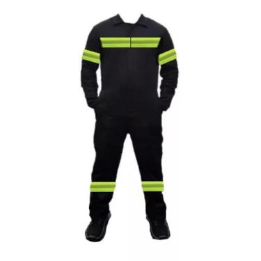 Imagem de Macacão Zíper Brim Refletivo Jardineiro - A Fabrica Maquinas, G