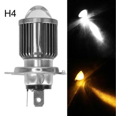 Imagem de Lâmpada Led H4 Projetor 2 Cores Branca Amarela Motocicleta - Lagos Imp
