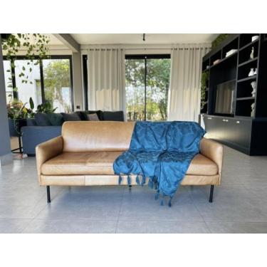 Imagem de Manta Xale Para Sofá 4,00 X 1,40 Tecido Jacquard com Franja  Decorame 