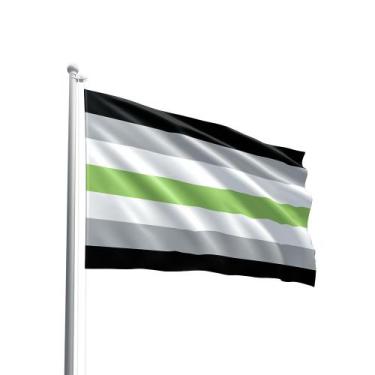 Imagem de Bandeira Agênero LGBTQIA+ 147x88cm Em Oxford 100% Poliéster - PRESENTE