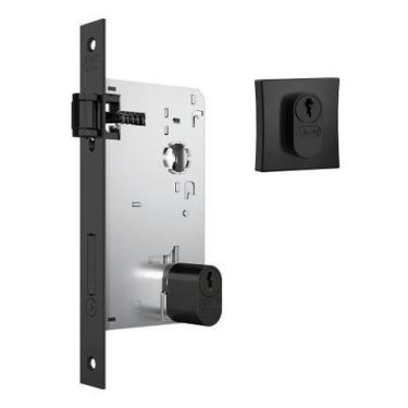 Imagem de Fechadura Rolete Stam 1601 Máquina 55 Cilindro 85 mm Roseta Quadrada B