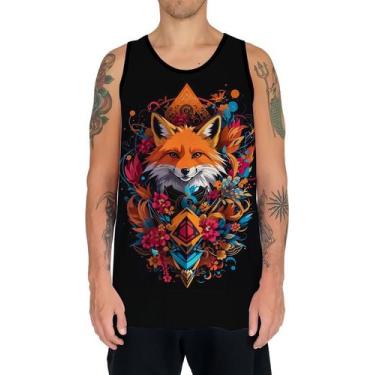 Imagem de Camiseta Regata Animais Raposa Laranja Arte Oriental HD 1 - Enjoy Shop