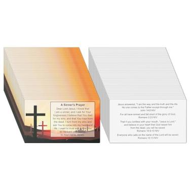 Imagem de Moorovgi A Sinner's Prayer Pocket Scripture Cards, Mini Gospel Tract Card Plan of Salvation Cards Christian Inspirational Bible Verses Cards Prayer Postais