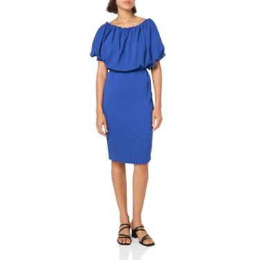 Imagem de Trina Turk Vestido feminino com ombros de fora, Almirante azul, P