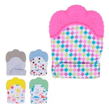Imagem de Mordedor Para Bebe Luva Silicone Massageador Gengiva Color (ALEATORIO MENINA)