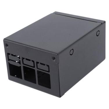 Imagem de Estojo RasPi 5 5B, Design Espaçoso, Fivela de Trilho Guia, Gabinete de Metal para RasPi 5 5B, Furo Pré-perfurado Destacável, Nível Industrial, Grande Espaço, Caixa de Metal,