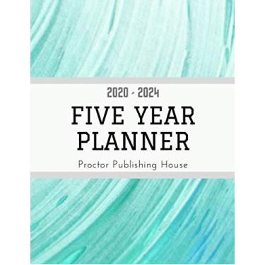 Imagem de 2020-2024 | Five Year Planner: Weekly Schedule Organizer - Agenda Planner For The Next Five Years, 60 Months Calendar, Appointment Notebook, Weekly Planner | Blue Texture Cover