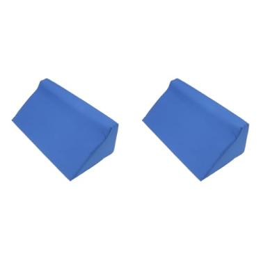 Imagem de Travesseiro Em Cunha de 2 Peças, Travesseiro Em Cunha Lateral do Corpo, Travesseiro Em Cunha Com Zíper Oculto, Parte Inferior do Dorminhoco Lateral, Antiderrapante, Lavável, Azul