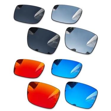 Imagem de Combine8 Lentes de reposição Ploarized para óculos de sol Oakley Eyepatch 2 OO9136 - preto + titânio prata + azul gelo + vermelho fogo