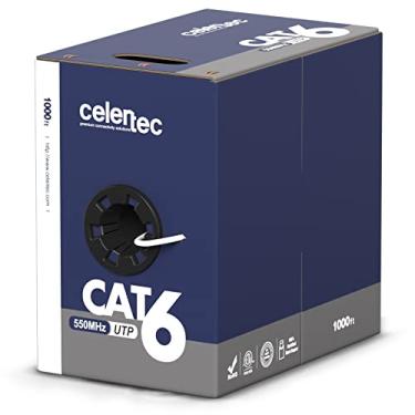 Imagem de N/A Cabo Ethertec Cat6 Riser (CMR) Ethernet Bulk Cable, 23AWG Solid Bare Copper, Unshielded Twisted Pairs (UTP), 550MHz, ETL Listed, 304.8 m, Pull Box - Branco