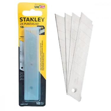 Imagem de Lamina Estilete Larga Stanley 18Mm Com 10 Pecas