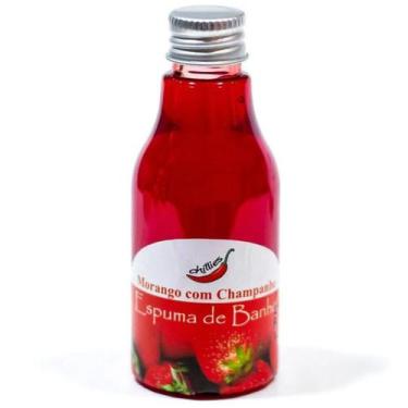 Imagem de Espuma de Banho 80ml Morango com Champanhe Chillies - Sexshop