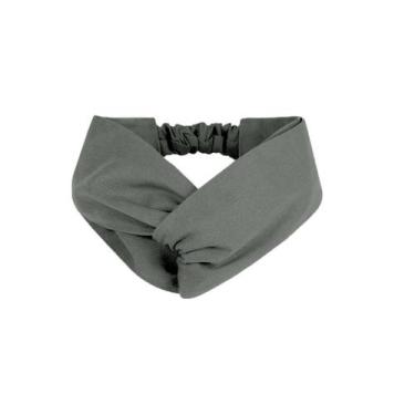 Imagem de Faixa de Cabelo Turbante Bandana Cinza Grafite Chef Cozinha - CASACHA