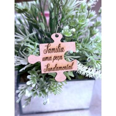 Imagem de Chaveiro Família peça fundamental 63 unidades, MDF, decoração, festa -