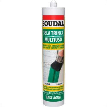 Imagem de Sela Trinca Multiuso Soudal Branca Base Agua 495G/300Ml