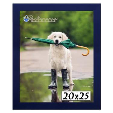 Imagem de Moldura Porta Retrato 20X25 Azul - Santamaria Molduras