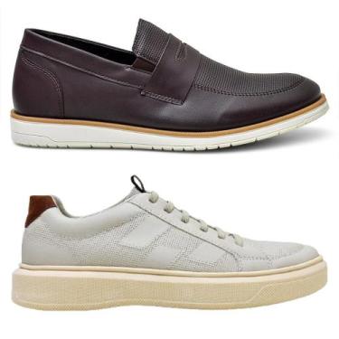 Imagem de Kit Mocassim Masculino + Sapatênis Casual Confortável - Bkarellus, Pin