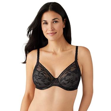 Imagem de Wacoal Sutiã feminino de renda com aro, Preto, 42D