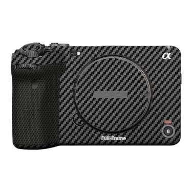 Imagem de JERXTTON Película protetora premium para câmera premium antirarranhões para Sony FX3 ILME-FX3 (fibra de carbono preta)