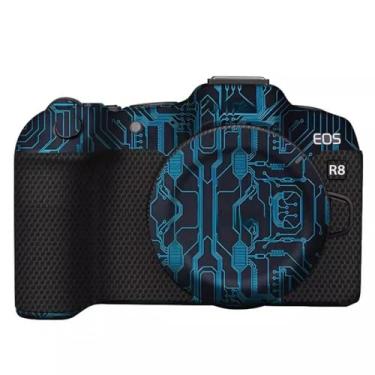 Imagem de Película protetora de vinil para câmera mirrorless com textura premium ultrafina para Canon EOS R8 EOSR8 (Circuit Blue)