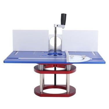 Imagem de Base de Elevação do Roteador, Liga de Alumínio, Ajustável, de Elevação Manual Mesa do Roteador para Máquinas de Marcenaria Com Compatibilidade Universal (BLUE)