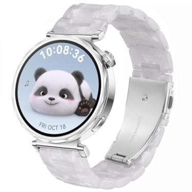 Imagem de DEALELE Pulseiras femininas compatíveis com Huawei Watch GT5 Pro de 42 mm/GT5 de 41 mm/GT4 de 41 mm/Garmin Venu 3S/Forerunner 265S/Fossil Gen 6, pulseira de substituição de resina colorida de 18 mm,
