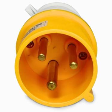 Imagem de Plugue Pendente Industrial 127Vca Amarelo 32A 4H 2P+T