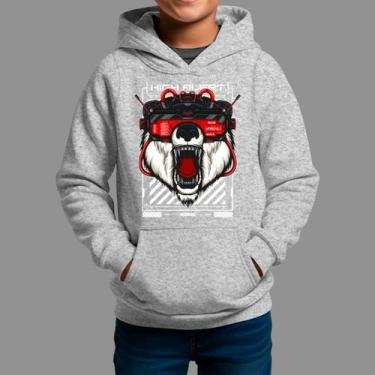 Imagem de Moletom Canguru Infanto Juvenil Algodão Casual Moda De Rua Inverno Blu