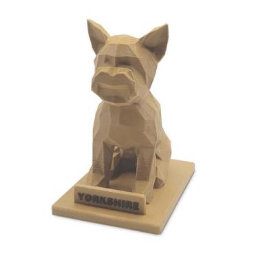 Imagem de Escultura Decorativa Cachorro Yorkshire Macho - 3D Think BR, Caramelo