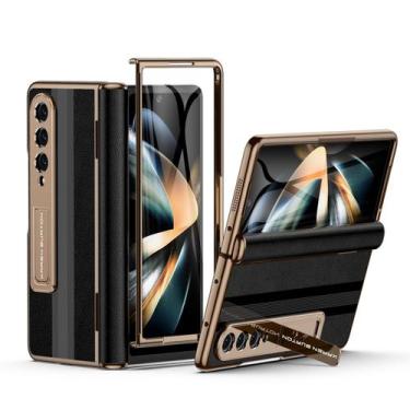 Imagem de Capa de Couro Genuíno Karendon para Samsung Galaxy Z Fold 4 - Proteção