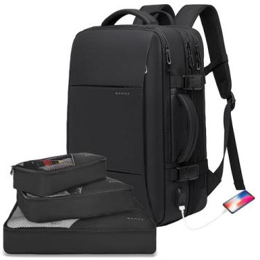 Imagem de Mochila de Viagem BANGE Carry On 35L - Para Laptop 17,3" - Preta