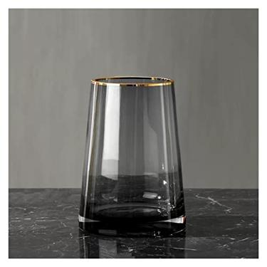 Imagem de Vaso Vasos de vidro hidroponia flores plantas verdes vasos escritório sala estar flores secas arranjo flor decoração cinza vasos de flores de vidro Vaso de flores(Pequeno)