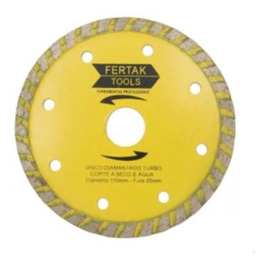 Imagem de Disco Corte Diamantado Turbo 110m Furo 20mm Fertak 2802