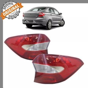 Imagem de Kit Par Lanterna Traseira Ka Sedan Cristal Bicolor 2019 2020 2021 - No