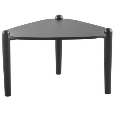 Imagem de Mesa de Centro Para Sala de Estar Pés Madeira Alta Trium A03 Nero Pret