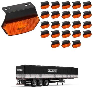 Imagem de 24 Lanterna Diamante Randon LED Âmbar c/ Suporte - Fio - DW Componente