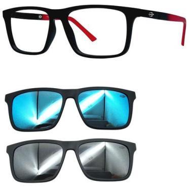 Imagem de Oculos Mormaii Swap 4 6112 A82 com 2 Clip On - Escolha a Cor, Azul, Pr