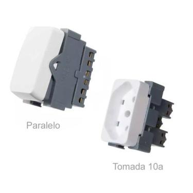 Imagem de Conj 3 Interruptor Paralelo + 3 Tomada 10A 4x4 Margirius B3