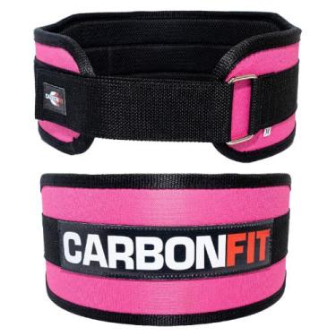 Imagem de Cinto Cinturão Musculação Academia CF CARBON - CARBONFIT, Rosa, PP