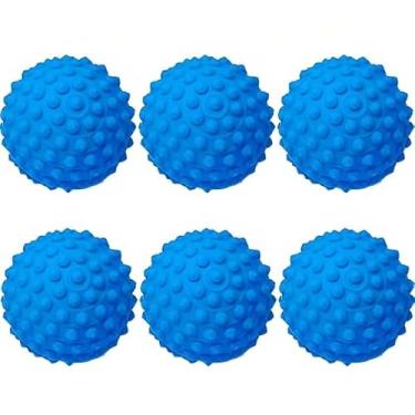 Imagem de Kit 06 Bolinha Cravo Fisioterapia Anti Stress Mão Bola Pet (Azul)