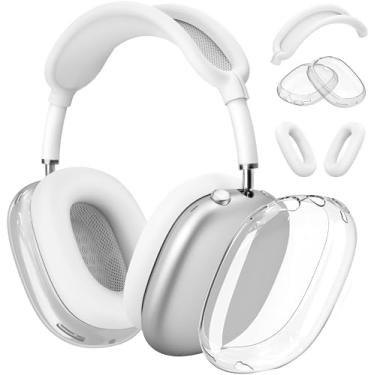 Imagem de Youtec Capa compatível com Apple AirPods Max, TPU transparente e macio, antiarranhões, capa para fone de ouvido/capa para fones de ouvido AirPods Max, transparente