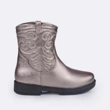 Imagem de Bota Infantil Menina Safira Western Grafite Metalizado Pampili-Feminino