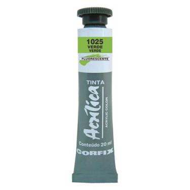 Imagem de Tinta Acrílica Corfix 20ml Fluorescente - 84020, 1025 - VERDE