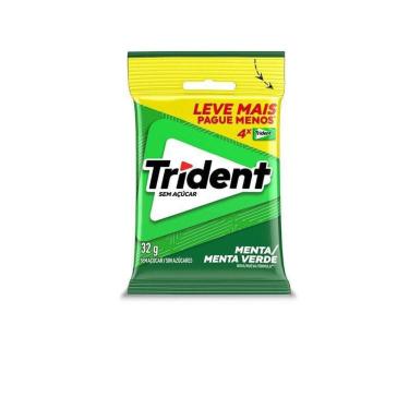 Imagem de Chiclete Trident Menta 32g - Pacote com 4 embalagens